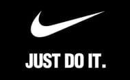 Nike's logo and slogan
